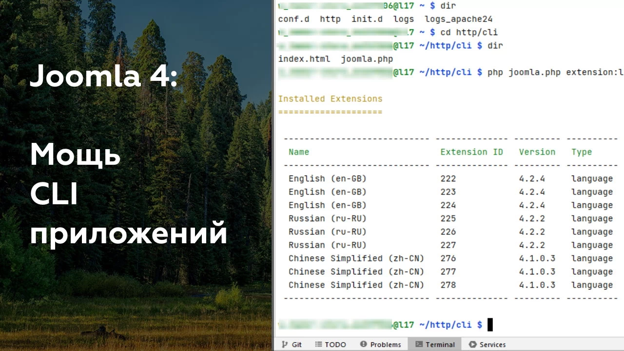 Joomla 4: мощь CLI приложений