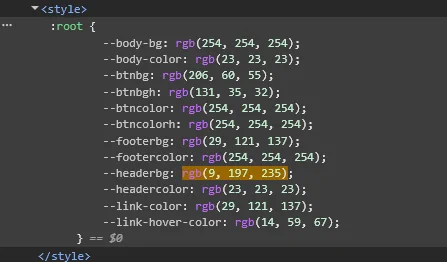 Joomla 5 child template Cassiopeia Extended CSS variables