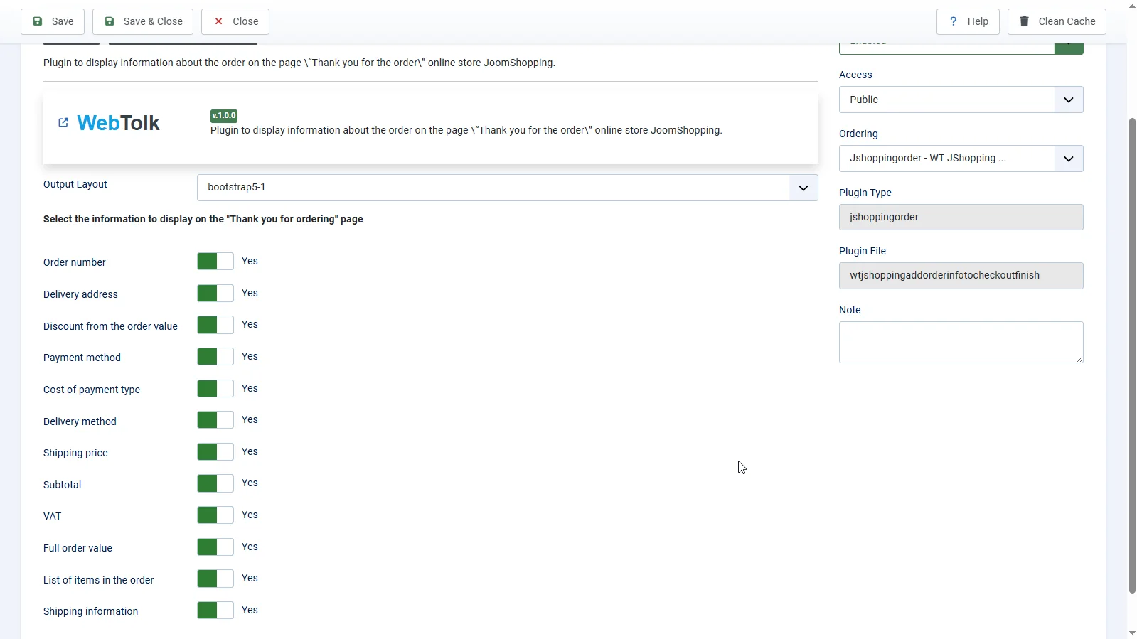 Joomla 5 joomshopping 5 plugin screenshot